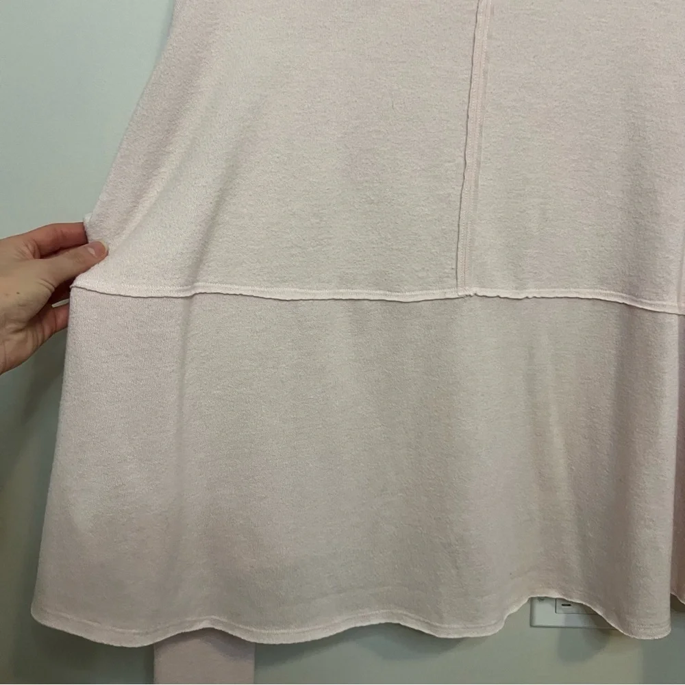 We The Free Soft Pink Cowl Neck Sweater Boho Loungewear Athleisure Indie Lounge